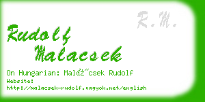 rudolf malacsek business card